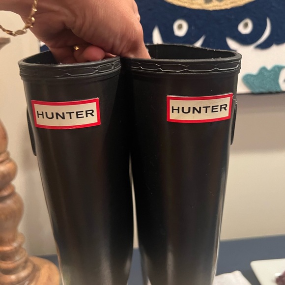 Hunter original tall rain boots black size 9 excellent condition - Picture 8 of 16